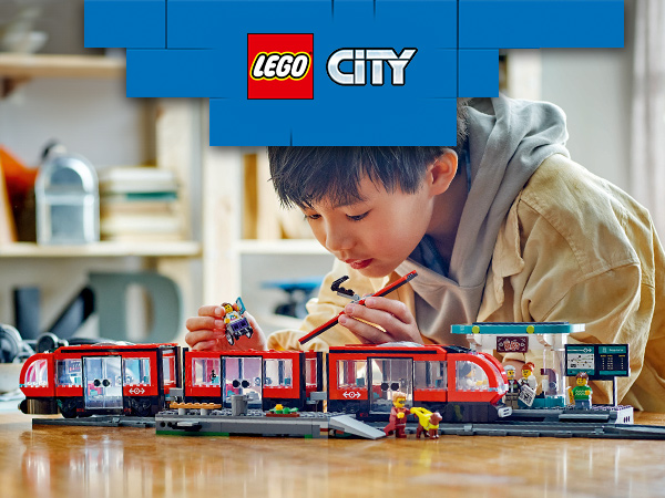 LEGO City Tramwaj miejski ze stacją, Zabawka dla Dziecka do