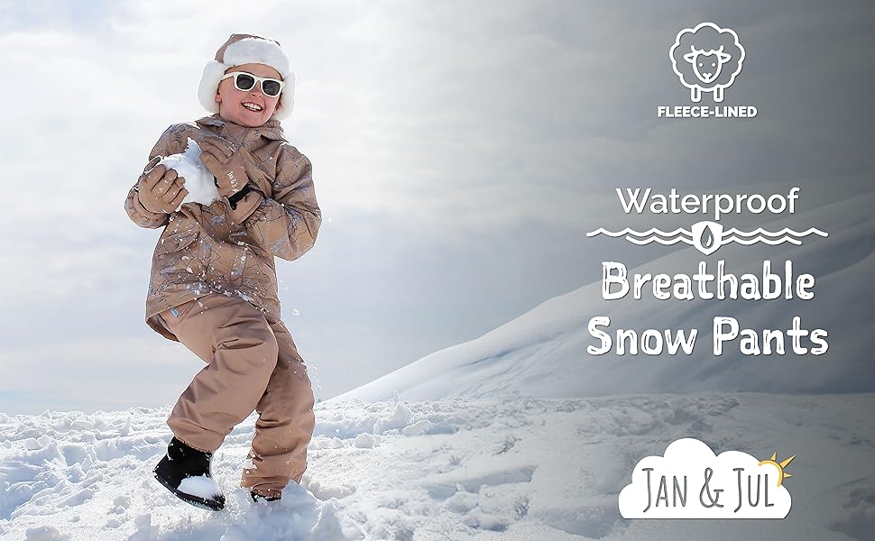 Jan &amp; Jul Fleece Lined Waterproof Rain Pants– Make a splash with Jan &amp; Jul’s Cozy-Dry Rain Pants