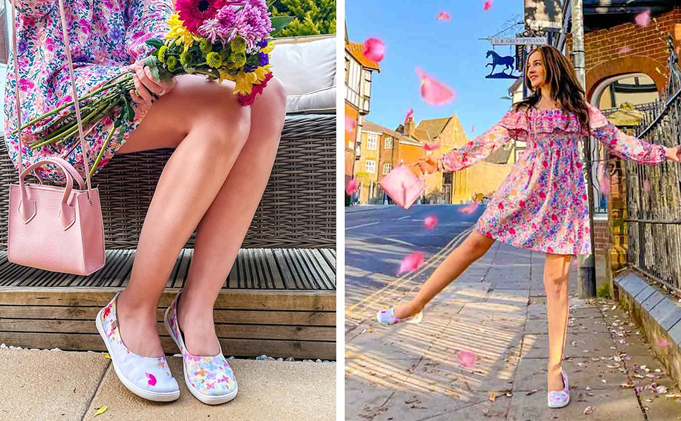 Cute Art Painted Comfortable Travel Flat Shoes 