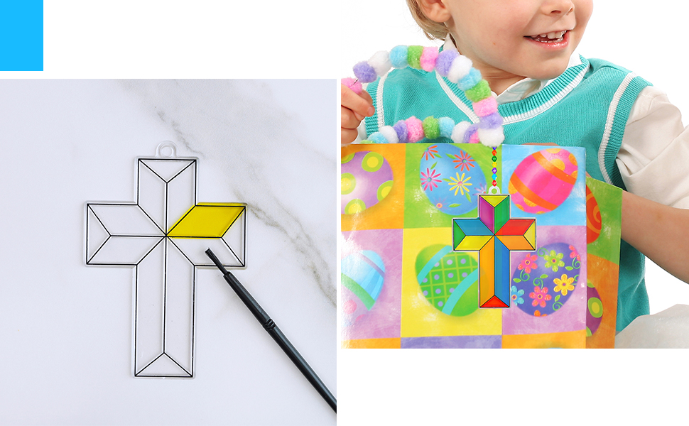 Winlyn 27 Sets Cross Suncatchers Ornaments Decorations DIY