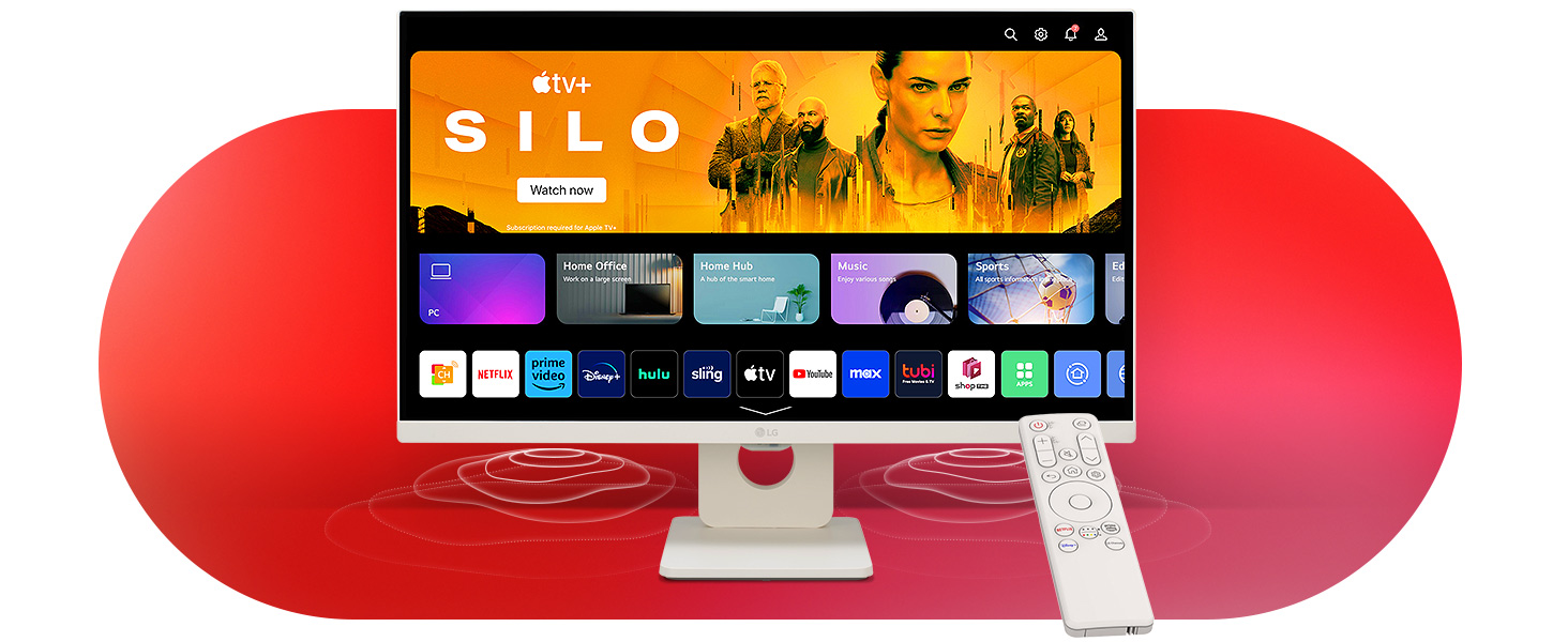 LG 62 cm (24) Full HD IPS Smart Display Monitor, webOS, ThinQ Home Dashboard , Magic Remote