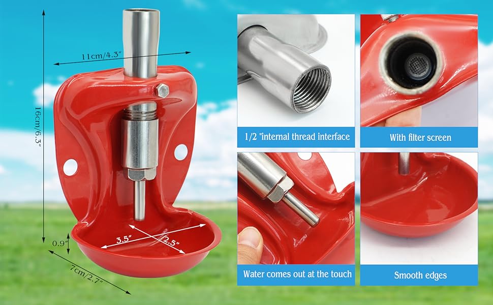 4 Pcs Hog Waterer Automatic Pig Waterer System Piglet Water