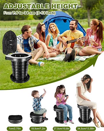 Toilettes de camping pliables