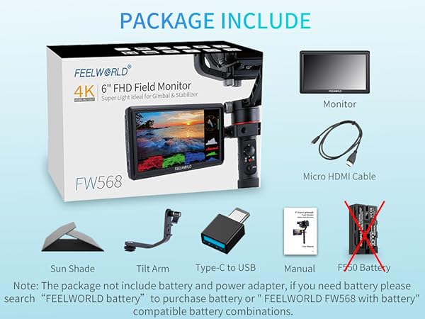 Amazon.com : FEELWORLD FW568 6 inch DSLR Camera Field