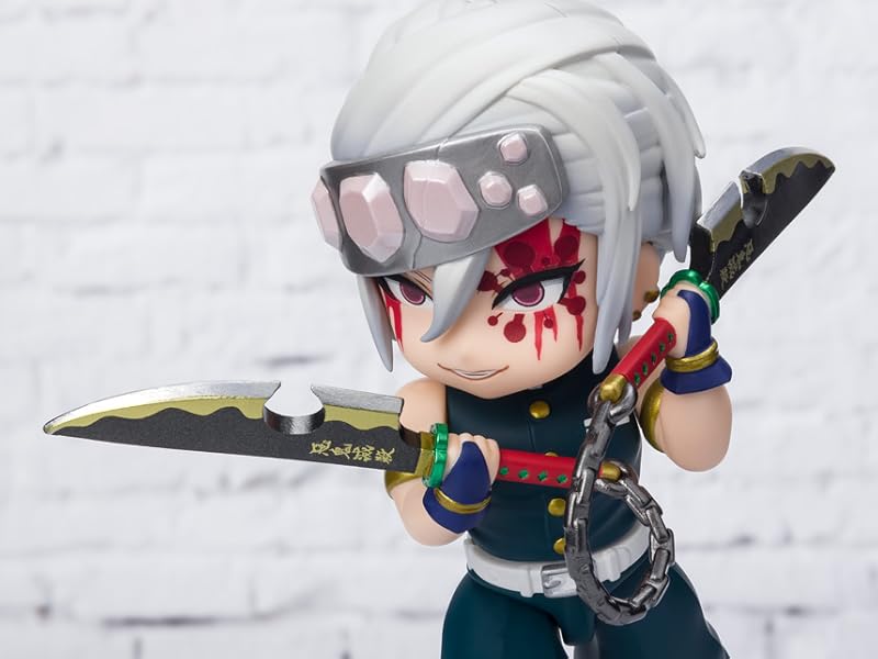 Bandai Figuarts mini Uzui Tengen Sound of Breathing 100mm Demon Slayer Kimetsu no Yaiba memastikan ketahanan dan estetika yang luar biasa