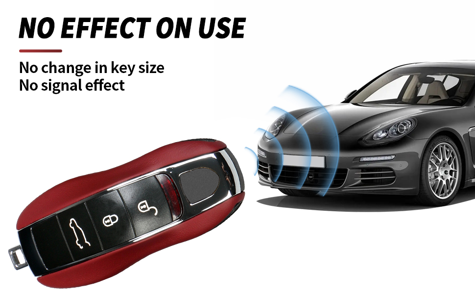 LIMBQS Leather Key Case Key Cover, Car Key Protection Keychain for Porsche