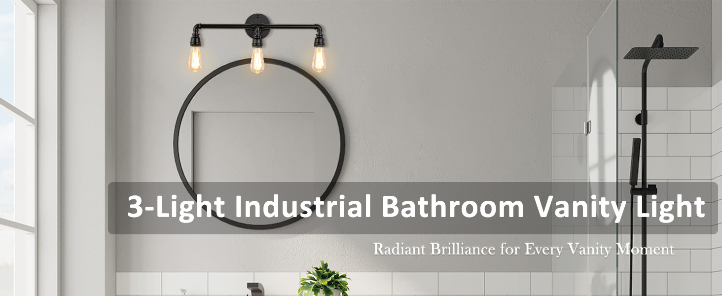 Modern Matte Balck Vanity Lighting fixtures for Bathroom, Bedroom, Hallway