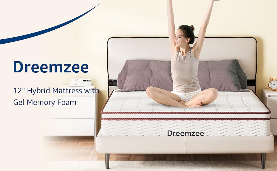 Dreemzee 12&#34; Hybrid Mattress withGel Memory Foam