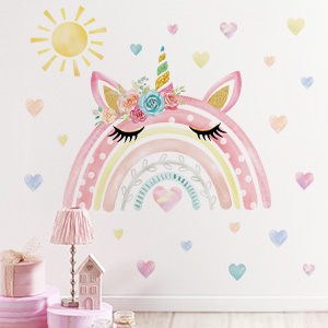 Rainbow Unicorn Wall Stickers