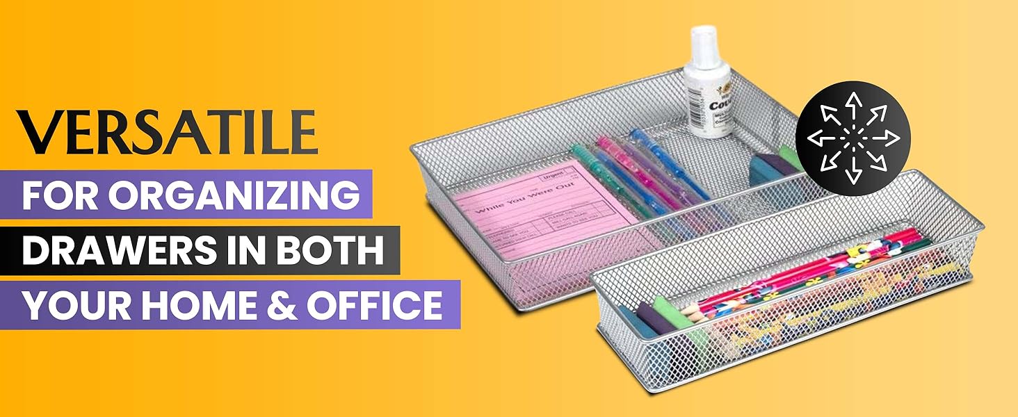 Ybm Home Silver Mesh Drawer and or Shelf Organizer