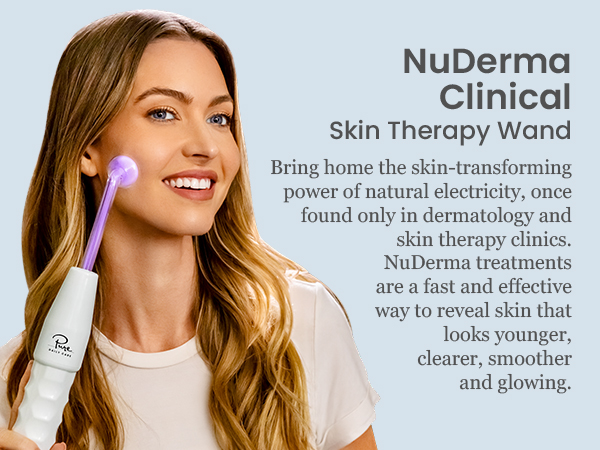 NuDerma Portable Handheld High Frequency Skin Therapy Wand Machine w/Neon – Anti-Aging 