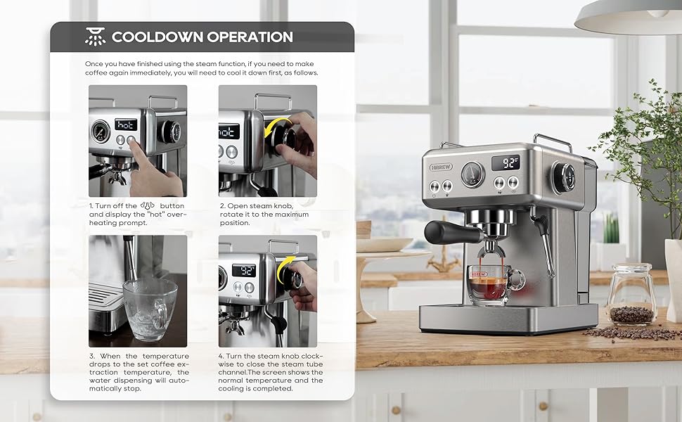 HIBREW Programmable Espresso Machine, H10A, 19Bar