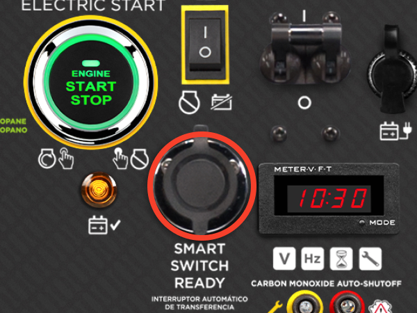 Closeup of the smart switch outlet for the Westinghouse ST Switch.