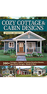 A small cabin home, text, Cozy Cottage and Cabin Designs