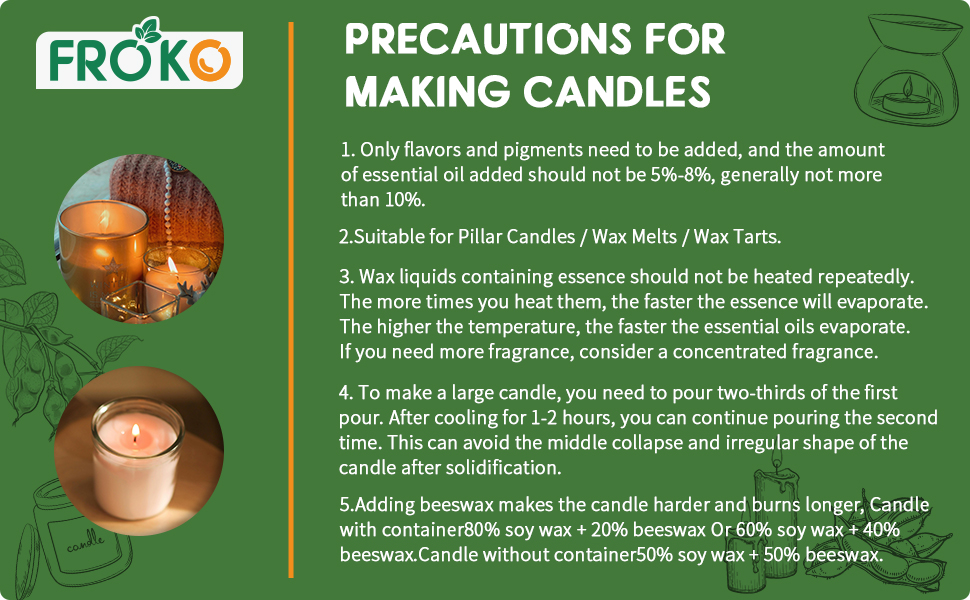 FROKO 5LB Soy Wax, 100 Natural Soy Wax for Candle Making