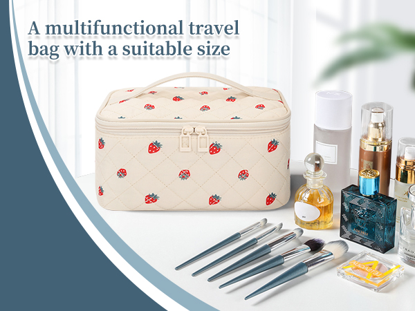 Strawberry Pattern Cosmetic Bag