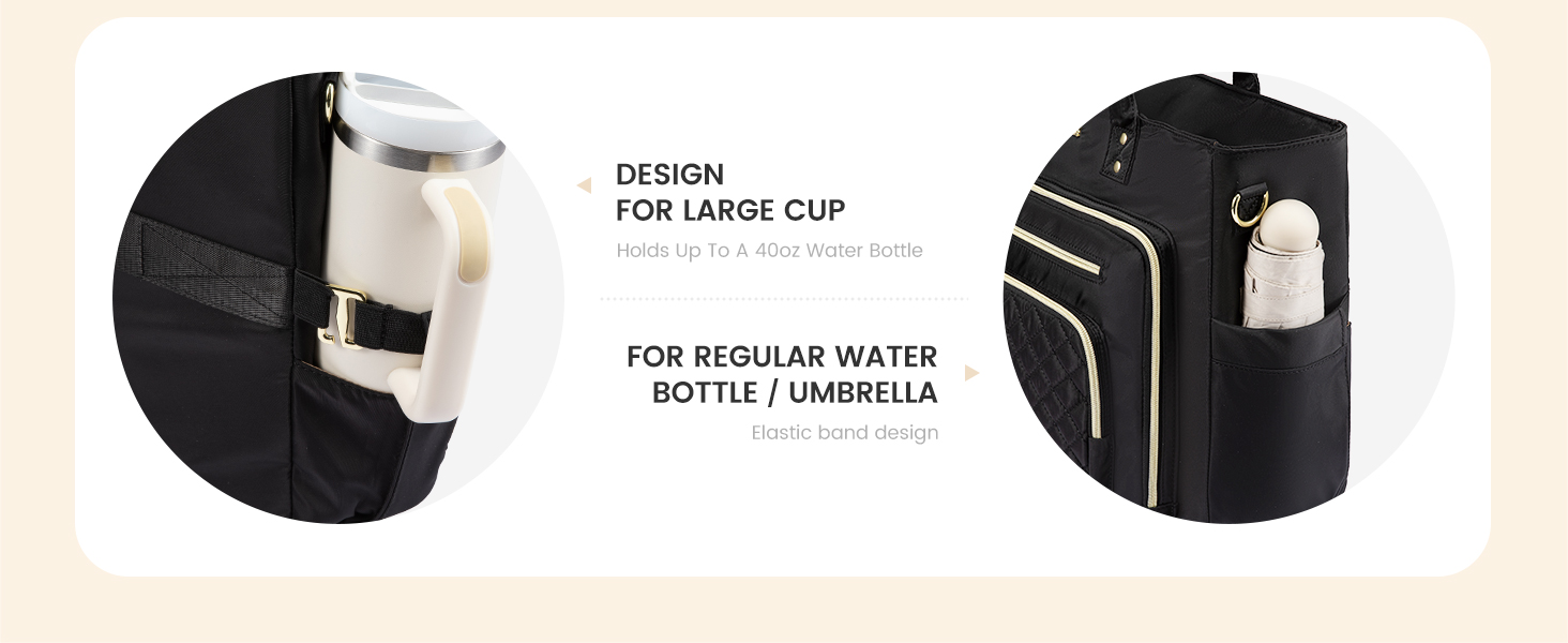 LOVEVOOK 教师笔记本电脑手提袋，适用于女护士工作，配有大杯架电脑钱包