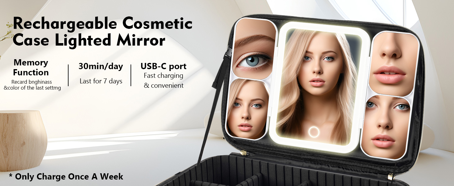 travel makeup bag with mirror