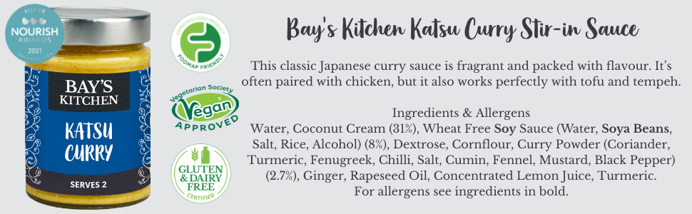 Bay's Kitchen Katsu Curry Stir-in Sauce; Low FODMAP; FODMAP Friendly; IBS Friendly; Gut Health