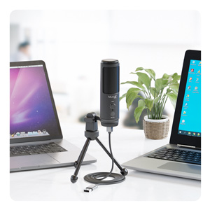 Blucoil USB Cardioid Condenser Microphone with Mute Button for Mac, Windows, Linux, Chrome OS
