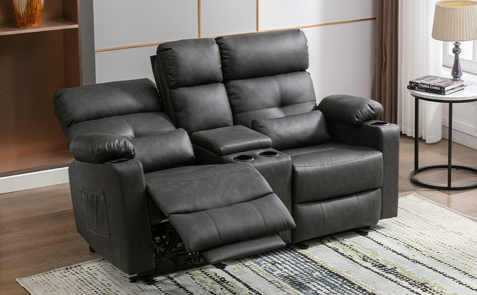 Consofa 68'' Loveseat Recliner, Power Reclining Loveseat