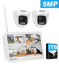 Amazon.co.jp: Anakk 防犯カメラ 屋外 500万画素 2台 130°広角