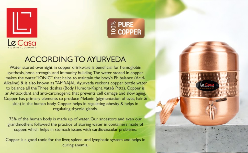 Copper Water Dispenser 8 Litre