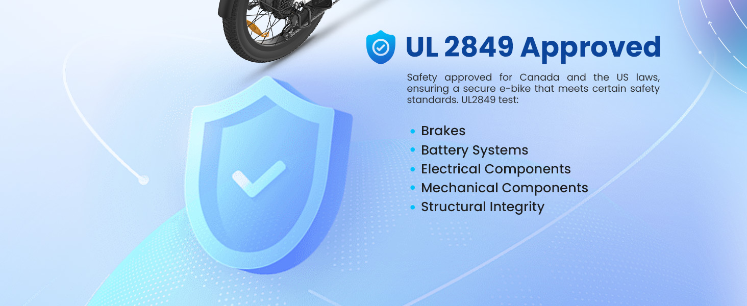 iCaddy ebike UL 2849 approved