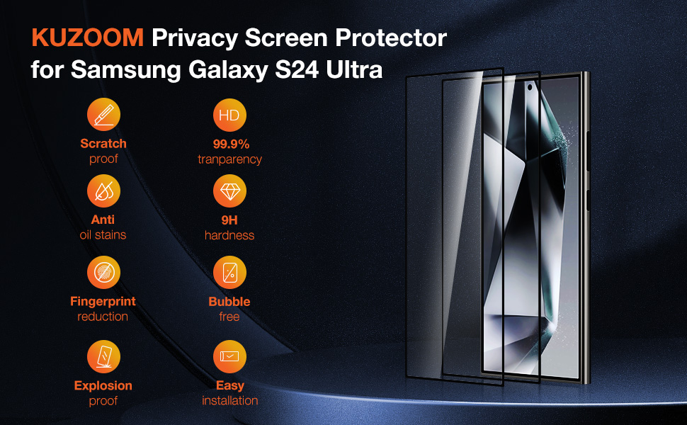 KUZOOM Screen Protector Install kit for Samsung Galaxy S24