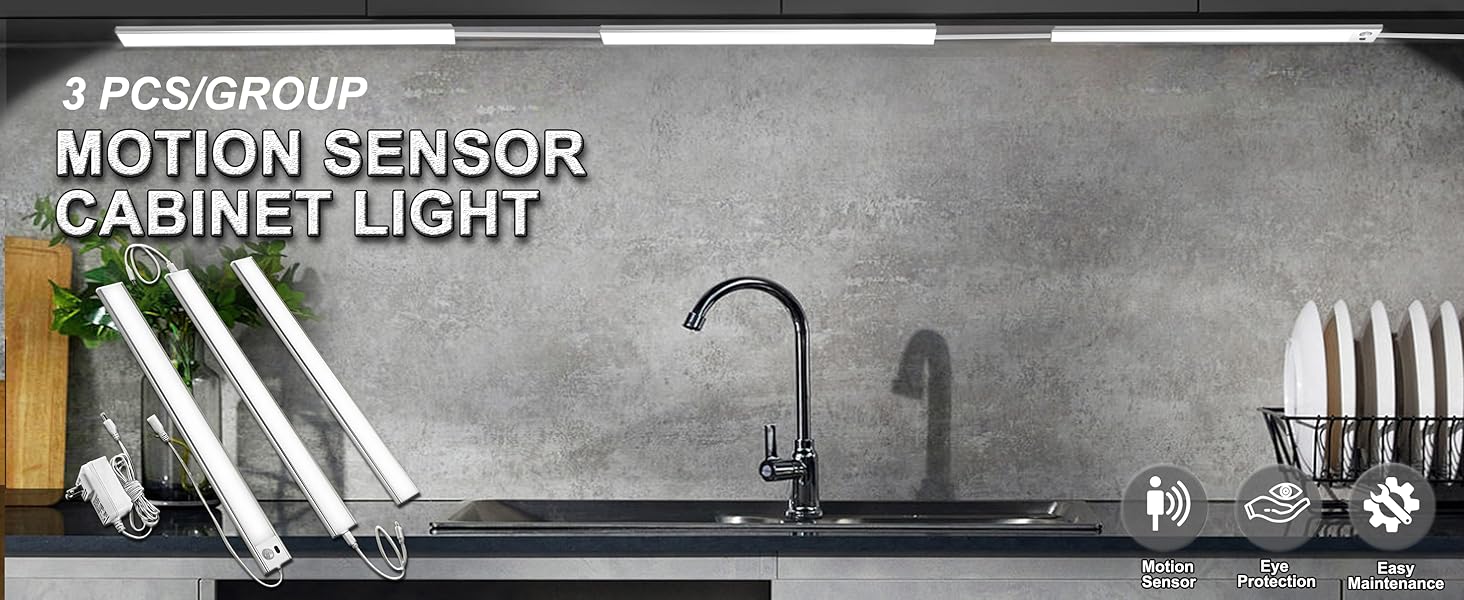 ZOESON Under Lights Plug in, Motion Sensor Light Indoor