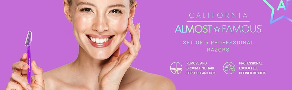 Face Exfoliator Beauty Razors (Purple)