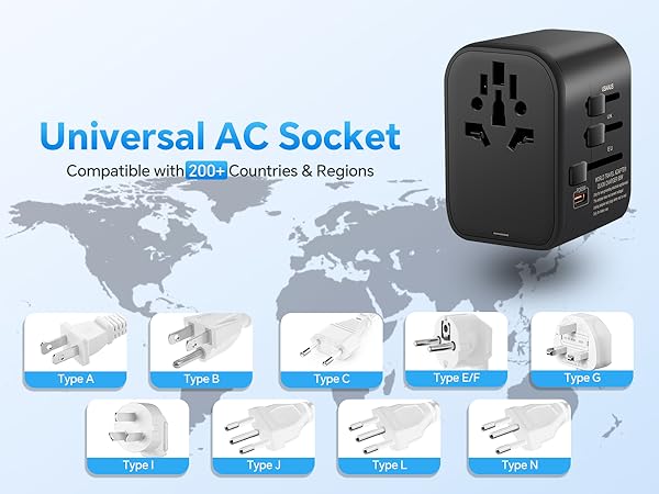 Portable Size: lightweight and compact design of the universal adapter