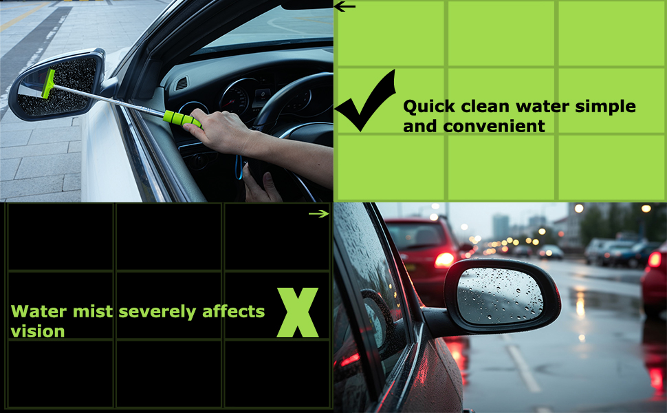 mini retractable car side mirror squeegee