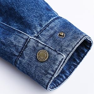 button long sleeve denim jacket for men vintage plus size big tall outwear