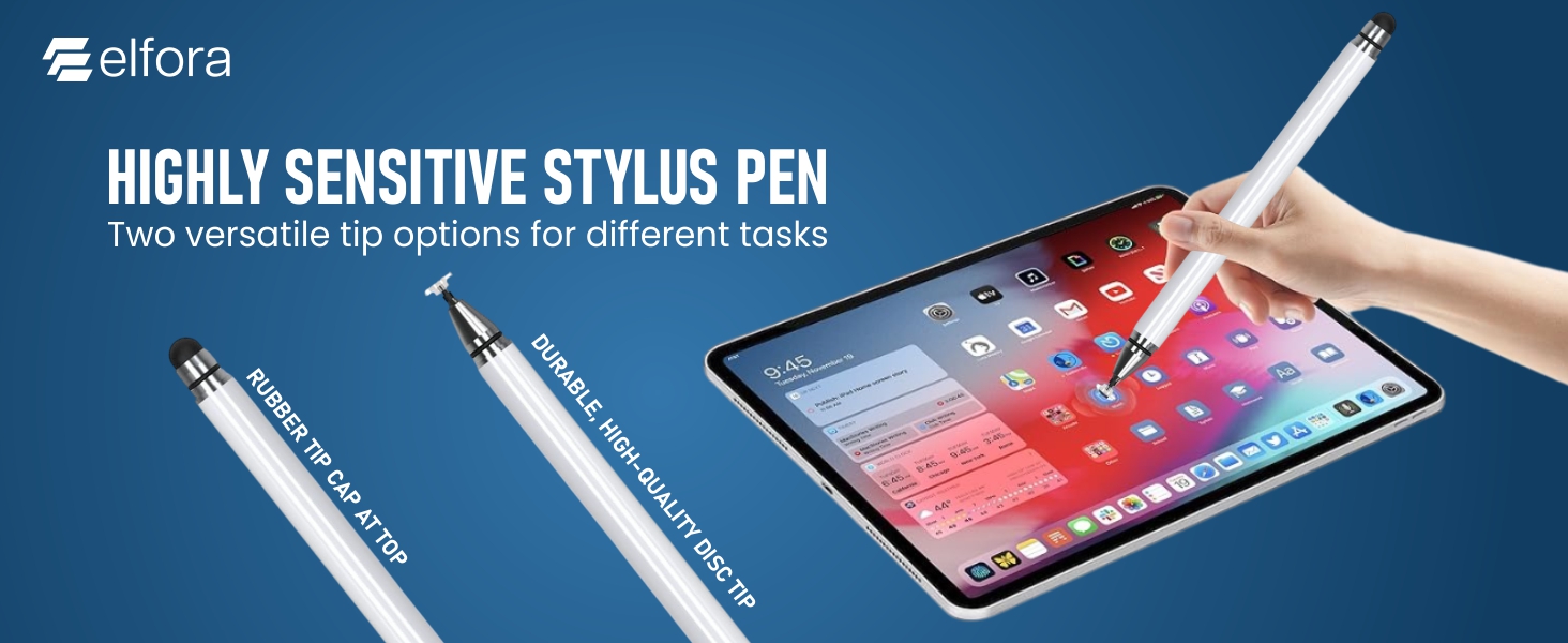 2 in 1 Universal Stylus Pen - white