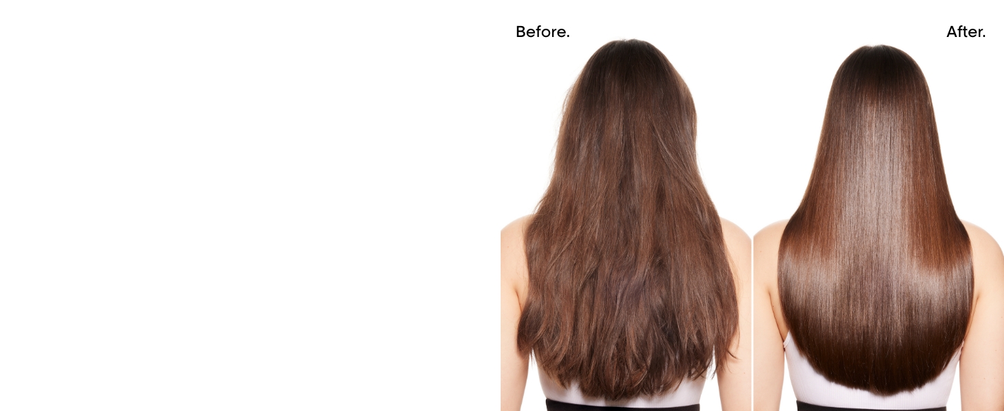 Professional system that thickens the ends of long hair.