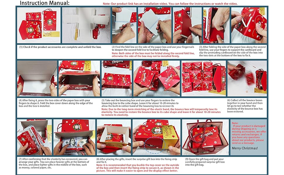 surprise gift box explosion,surprise box gift box for money,christmas gifts,Money Box for Cash Gift