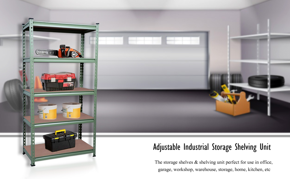 This boltless storage shelf is a very universal and strong garage shelf.