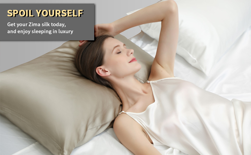 ZIMASILK 100 Mulberry Silk Pillowcase for Hair and Skin, Both Sides 19