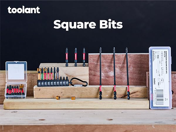 たま Best Selection toolant Robertson Bits Set, Square Drill Bit Impact S2 Steel