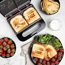 Uncanny Brands Jurassic Park Grilled  Cheese Maker- Panini Press and Compact Indoor Grill-