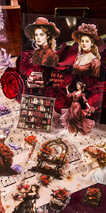  vintage Floral Scrapbook Stickers 