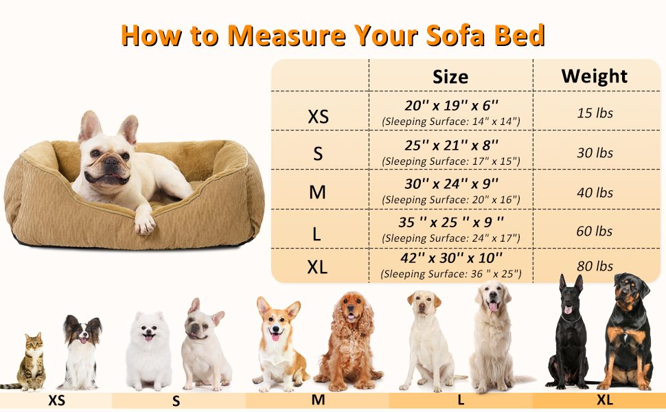 FURTIME Dog Beds for Small Dogs, Small Dog Bed 17''x15