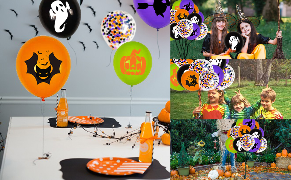 ハロウィン バルーン 風船 装飾 飾り オレンジ ブラック パーティー ポップ ハロウィン バルーン 風船 装飾 飾り オレンジ ブラック