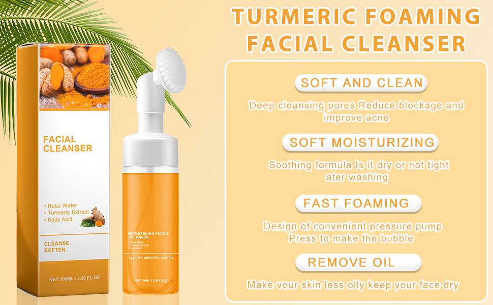 Turmeric Foaming Facial Cleanser Makes Daily Face Washing More Clean