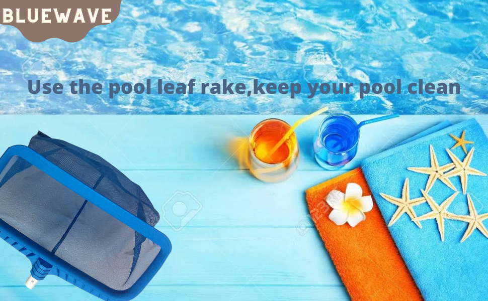 BlueWave Professional Swimming Pool Deep Leaf Net Plastic Body & Handle