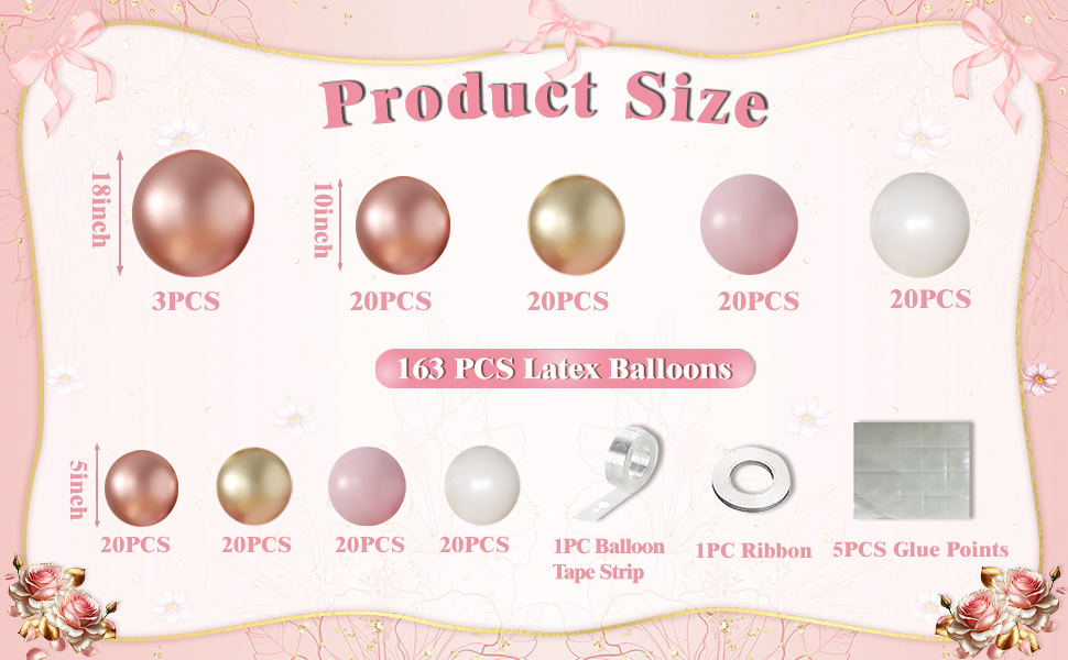 Rose Gold Balloon Arch Kit