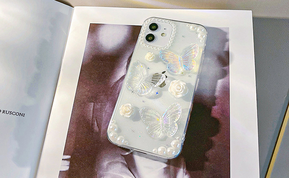 Ownest Butterfly Floral Clear Case for iPhone