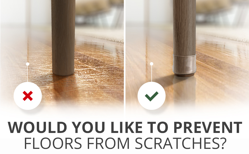 24 PCS Chair Leg Floor Protectors with Felt Pads XProtector