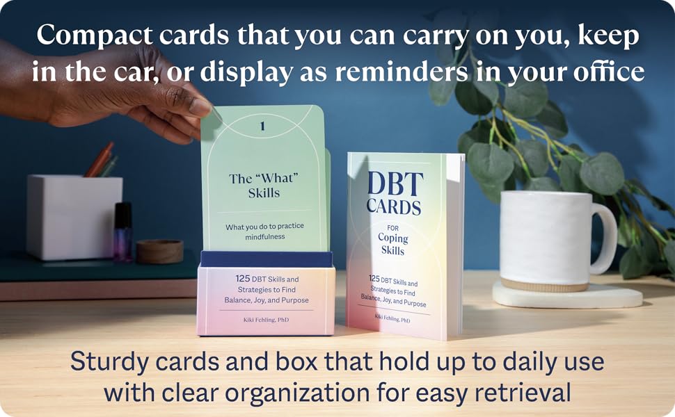 Compact cards that you can carry on you, keep in the car, or display as reminders in your office